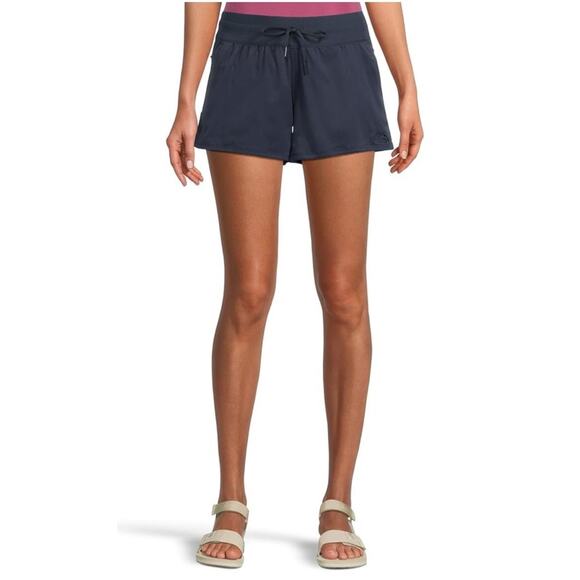 ⭐️ North Face Navy Blue Adjustable Tie Waist Nylon Lightweight Shorts Women's XL - Picture 1 of 9